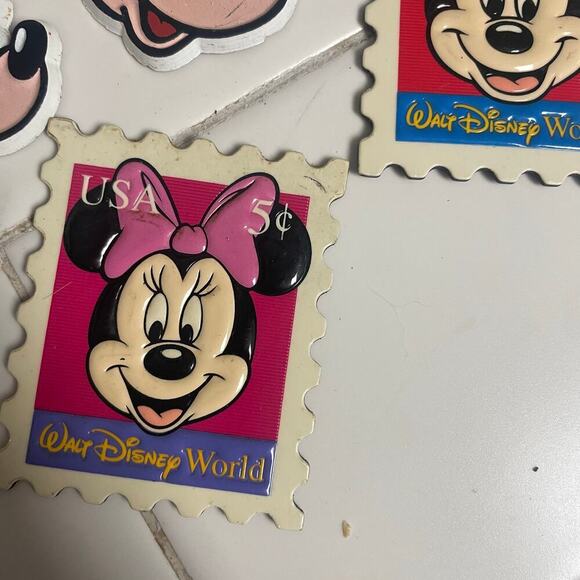 Vintage Disney Magnets Mickey Mouse Minnie Disney MGM Studios Lot of 5 Stamp - Picture 3 of 4